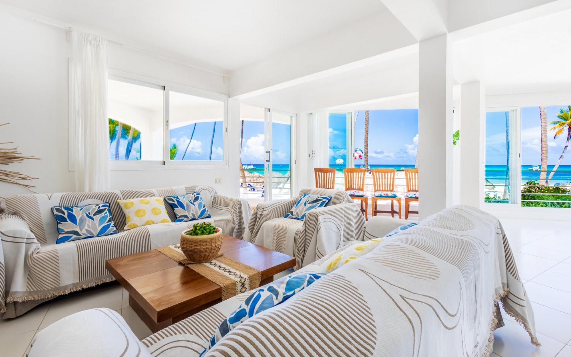 Prime Ocean View Punta Cana Apartments - 3-Bedroom Getaway With Private Terrace On Bavaro Beach Exterior photo